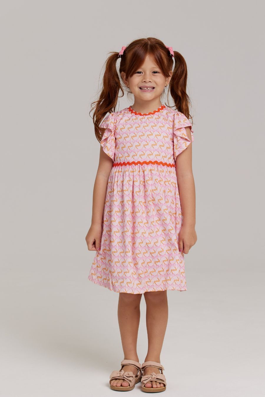 ELOISA CHERRY PRINT GIRL&#39;S DRESS