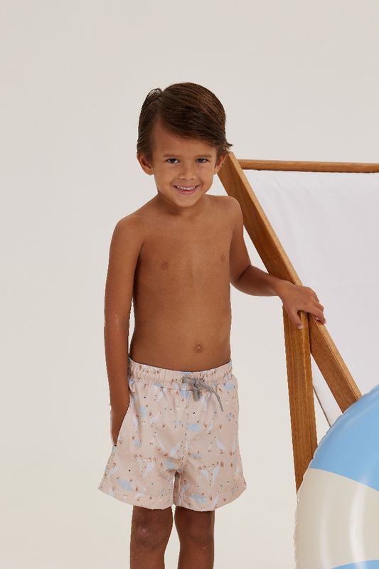 CAIO GOOSE PRINT BOY&#39;S SWIM SHORTS