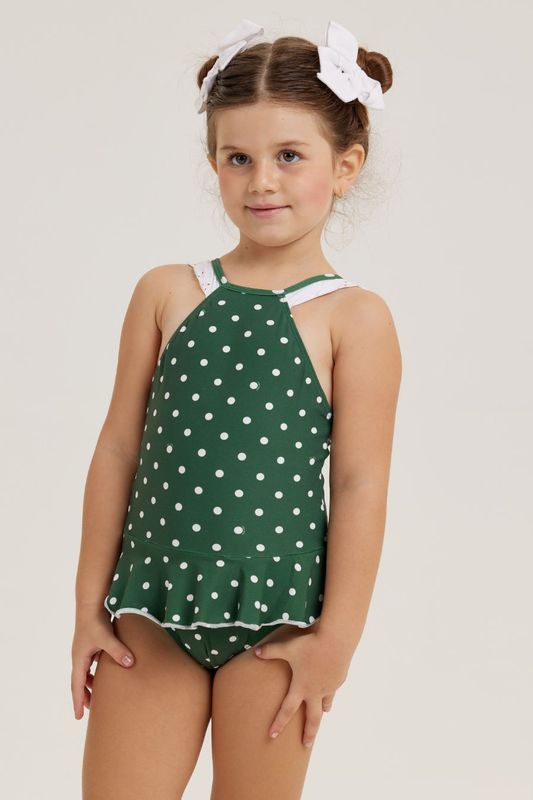 BEL PETIT POIS PRINT GIRL&#39;S SWUIMSUIT