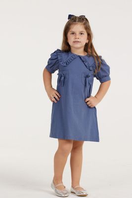 BIA  BLUE SHORT SLEEVE GIRL&#39;S DRESS