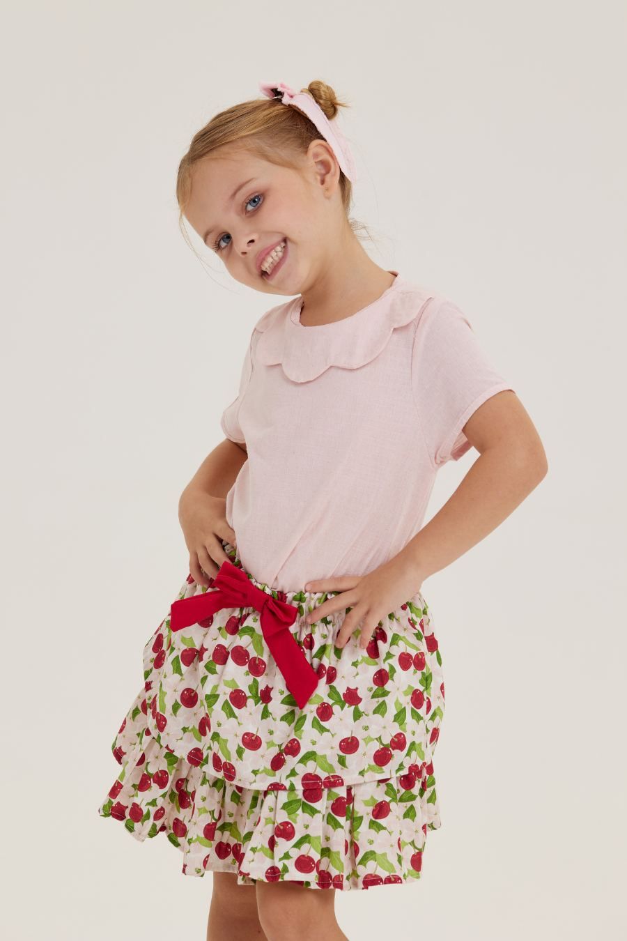 RAPUNZEL CHERRY PRINT GIRL&#39;S SKIRT