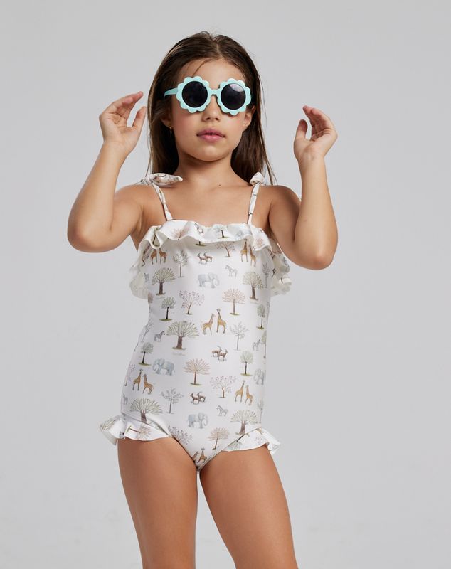 CATARINA SAFARI PRINT GIRL'S SWIMSUIT