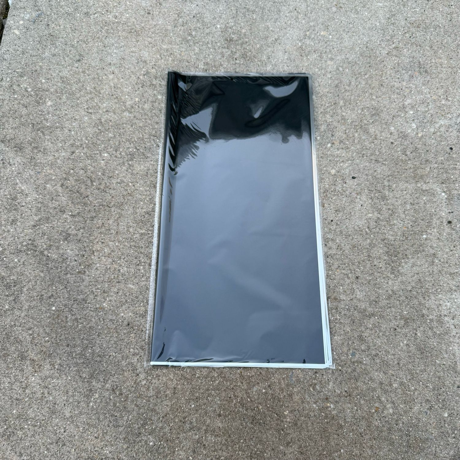 Shiny Black Silver Lining Wrap