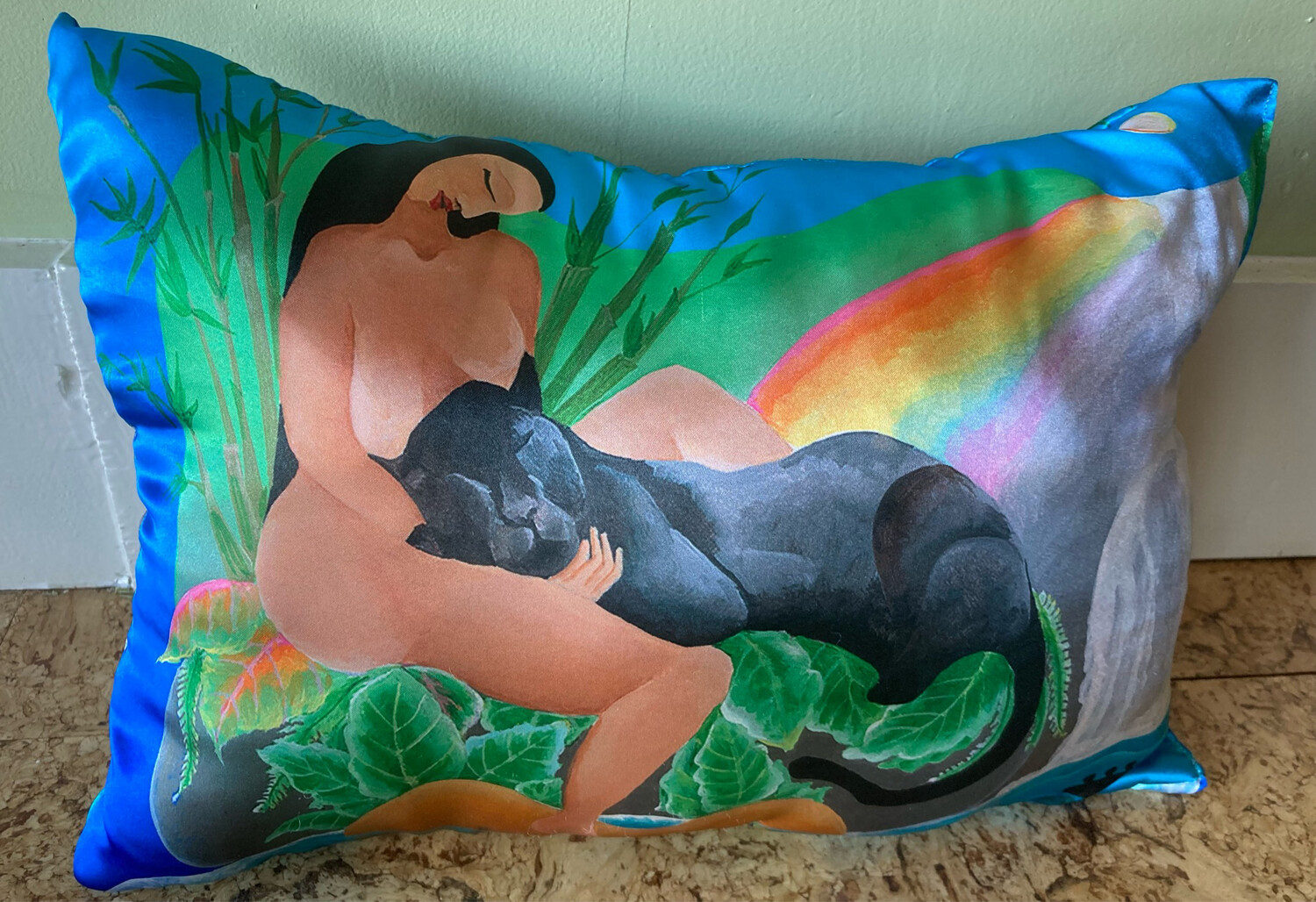 “Panther Lover” Satin Pillow