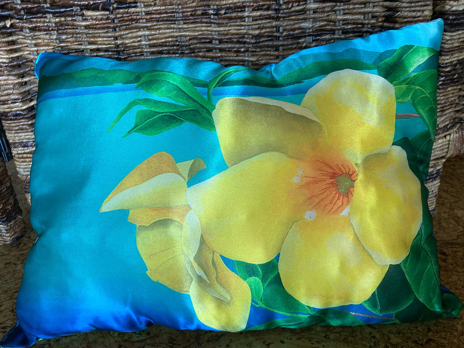 “Allamandas” Satin Pillow