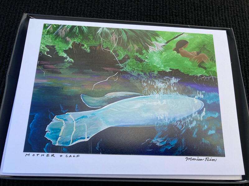 Box Of 6 Manatee Cards (2 Of Each Image)
