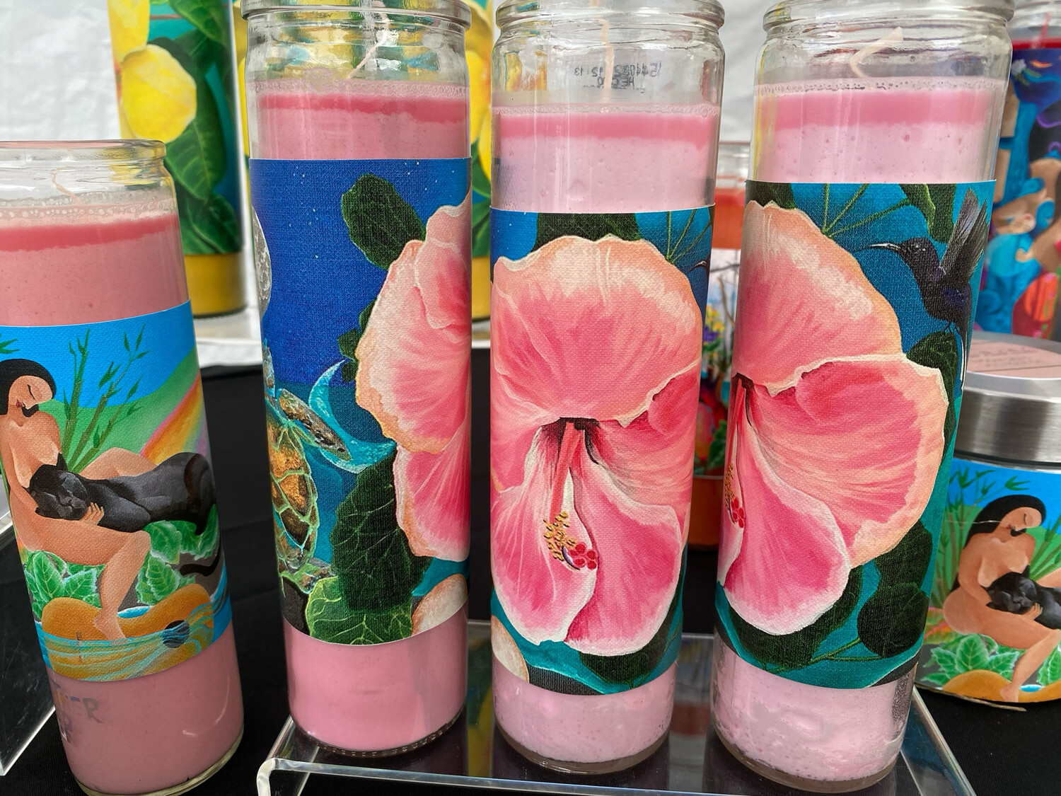 3 Prayer Candles, One Of Each