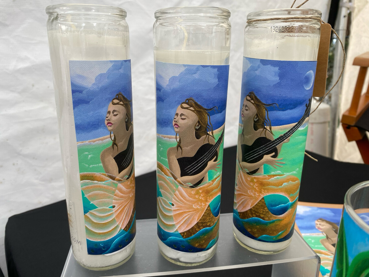 3 Prayer Candles, One Of Each
