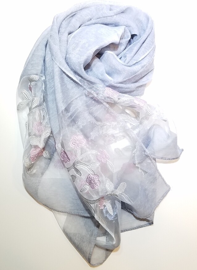 Nauti &amp; Sheer scarf /shawl / sarong, Color: Silver