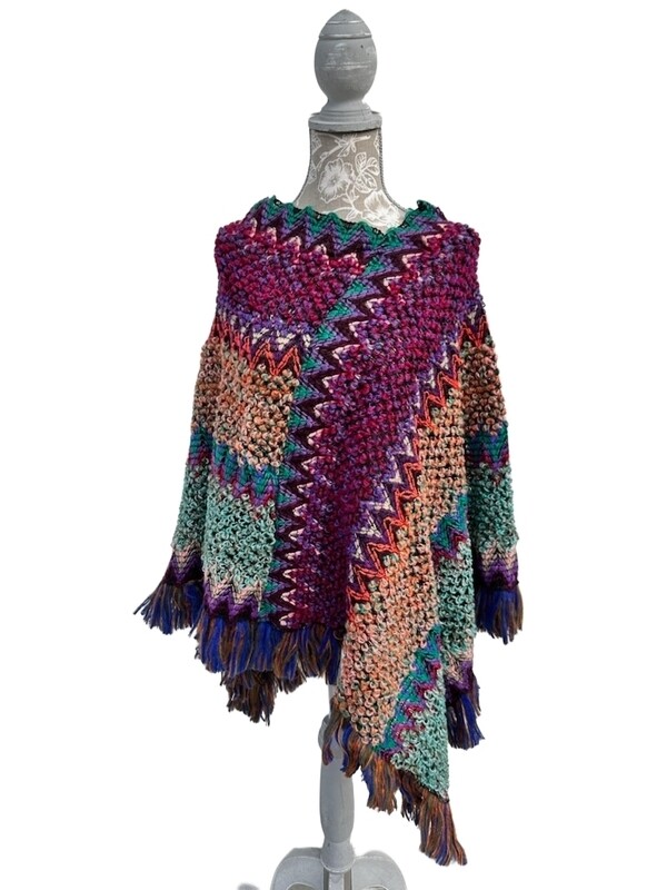 Nauti Poncho multi gem color