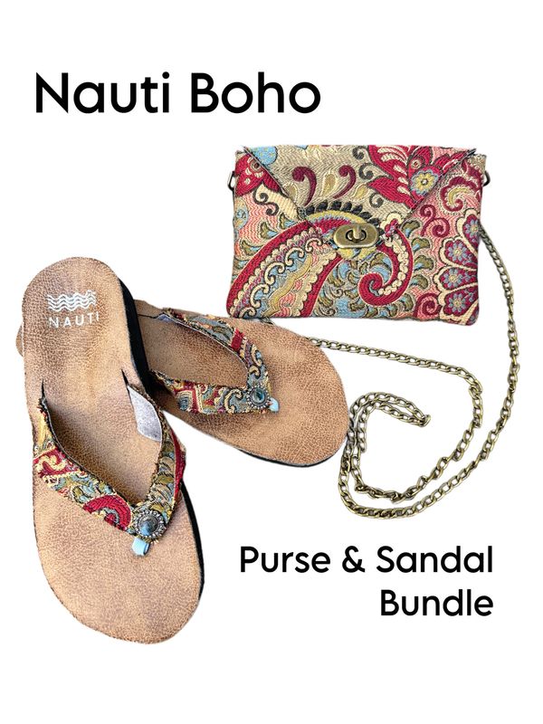 Nauti Purse and Sandal Bundle