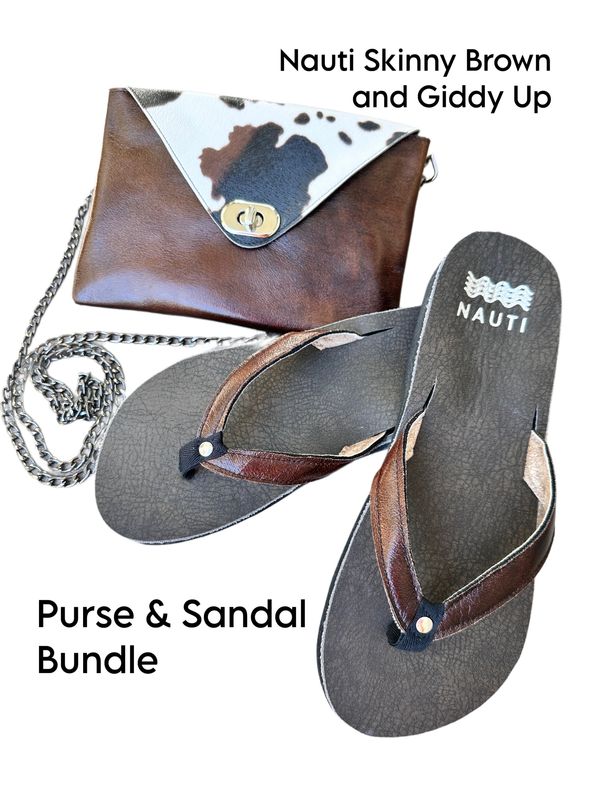 Nauti Purse and Sandal Bundle