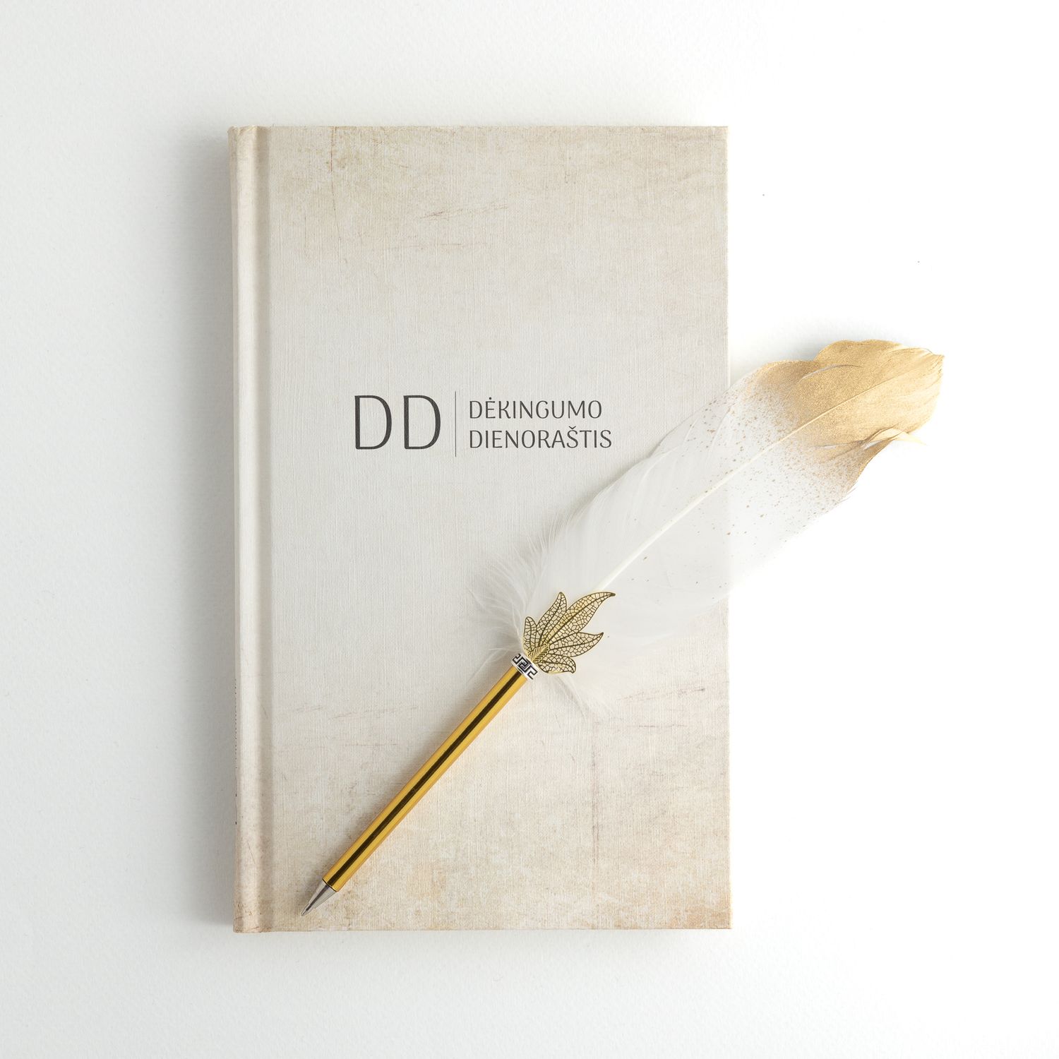 Dėkingumo dienoraštis + rašiklis plunksna
