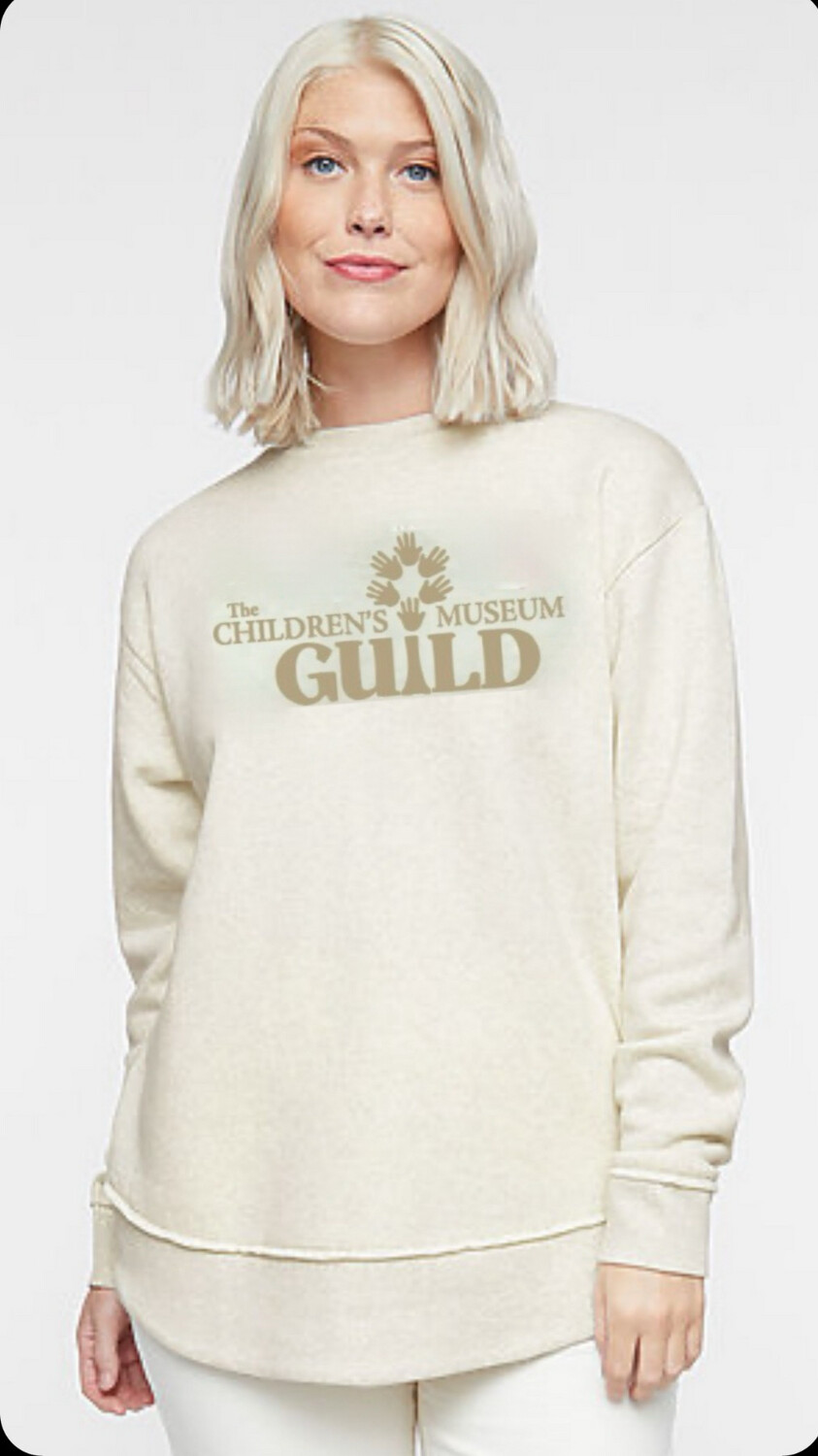 LAT Women’s Weekend Fleece Crewneck Guild Sweatshirt Natural Heather