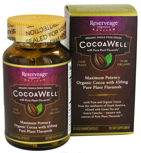 CocoaWell™ Maximum Potency Organic Cocoa 60 Vcaps