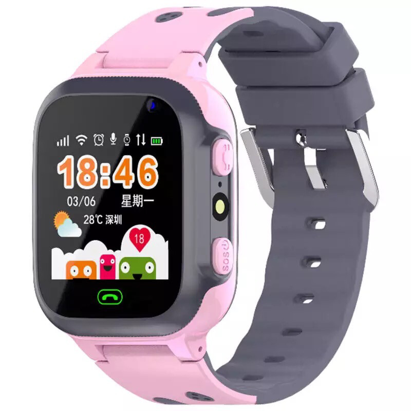 Smart watch for kids ساعة ذكية للأطفال, COLOR اللون: PINK وردي