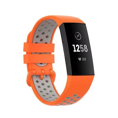 silicone strap for Fitbit charge 3/4/Se باند سيليكون رياضي لساعة فت بت