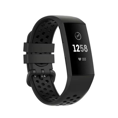 silicone strap for Fitbit charge 3/4/Se باند سيليكون رياضي لساعة فت بت