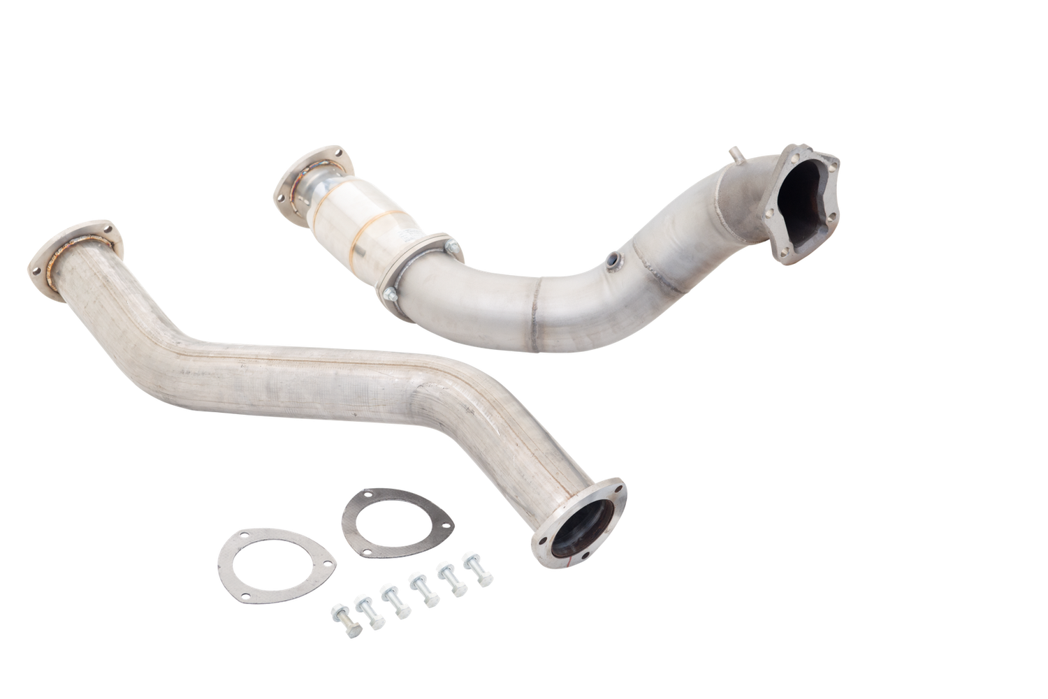 XForce 4in Dump Pipe &amp; Cat 4in Kit in Raw Finish 409