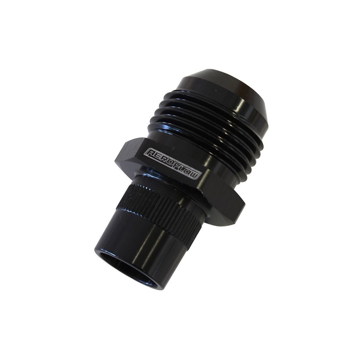 Aeroflow Press in Cover Breather Adapter -10AN - Black (Nissan V Covers)
