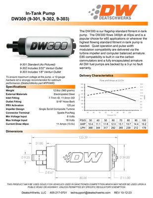 Deatschwerks DW300 340lph In-Tank Fuel Pump