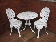 Wrought Iron Table And Chair