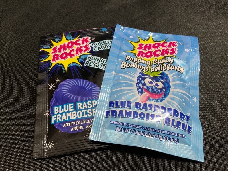 Blue Raspberry Shock Rocks Popping Candy