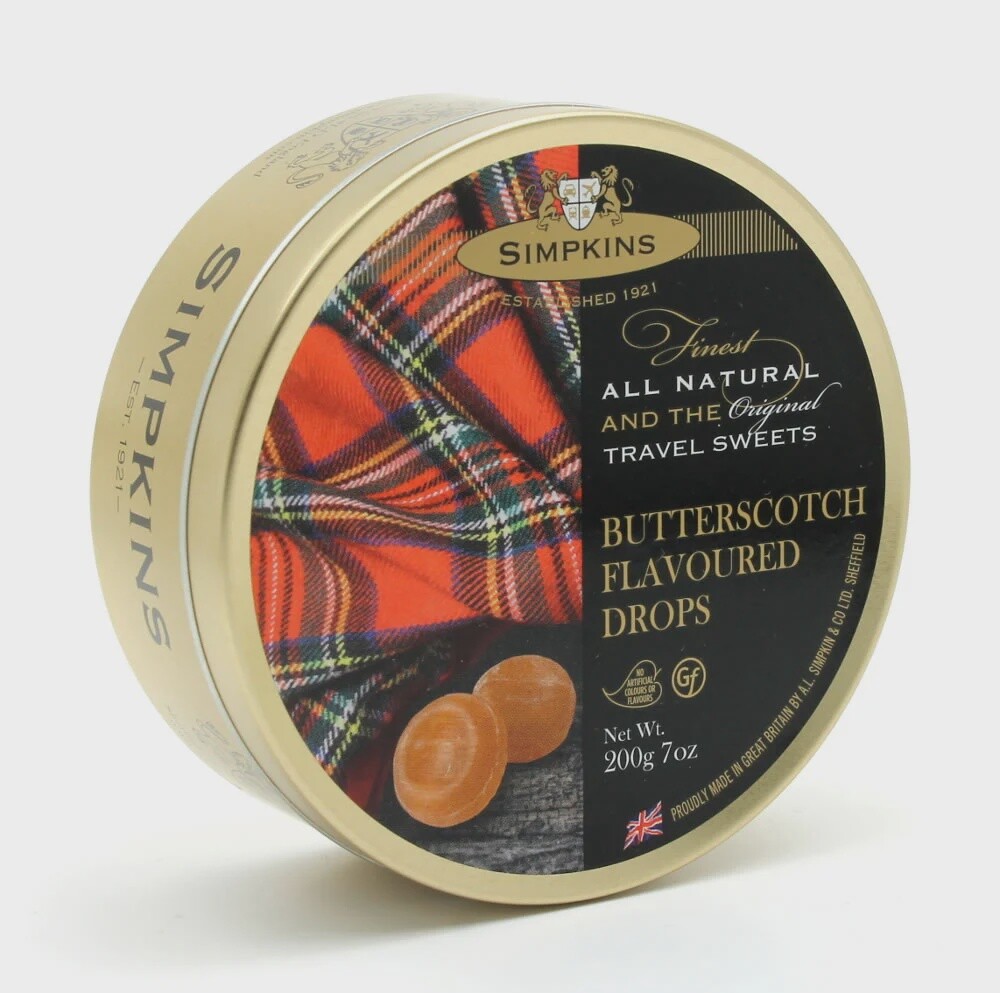 Simpkins Assorted Drops, Flavour: Butterscotch