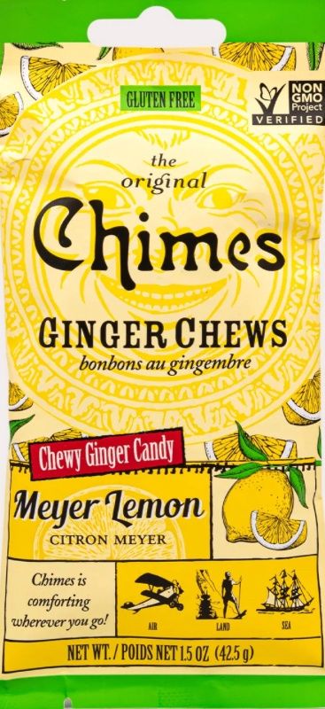 Chimes Ginger Chews, Flavour: Meyer Lemon