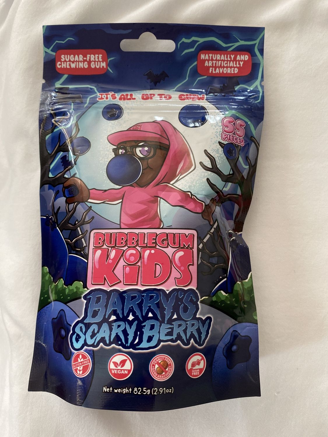Bubblegum Kids Sugar Free, Flavour: Barry&#39;s Scary Berry