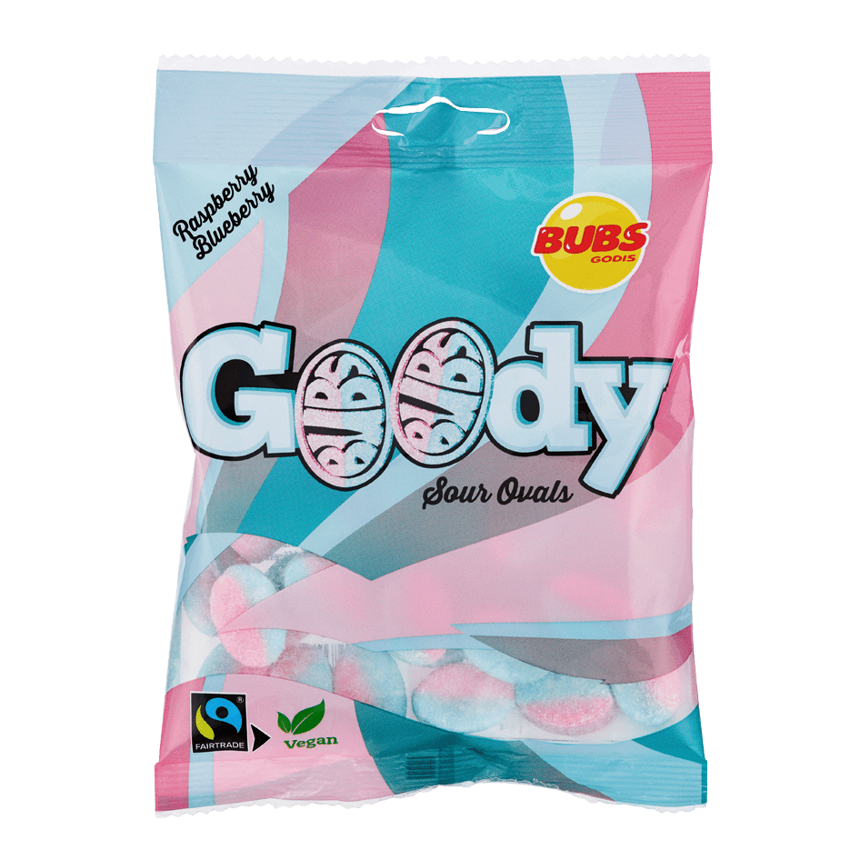 BUBS, Flavour: Sour Ovals Blueberry Raspberry