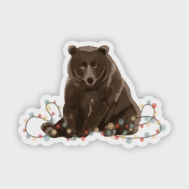 Bear with Lights Sticker