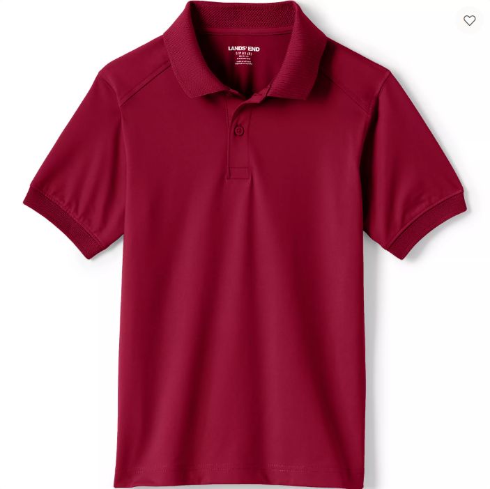 RED-School Uniform Short Sleeve Rapid Dry Polo Shirt