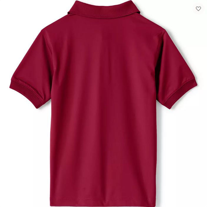 Embroidered School Uniform Short Sleeve Rapid Dry Polo Shirt-Red