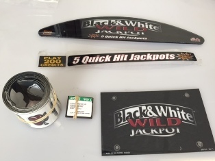 Bally S9000 Game Kit (Black &amp; White Wild Quick Hits) 5 Reel w/sw