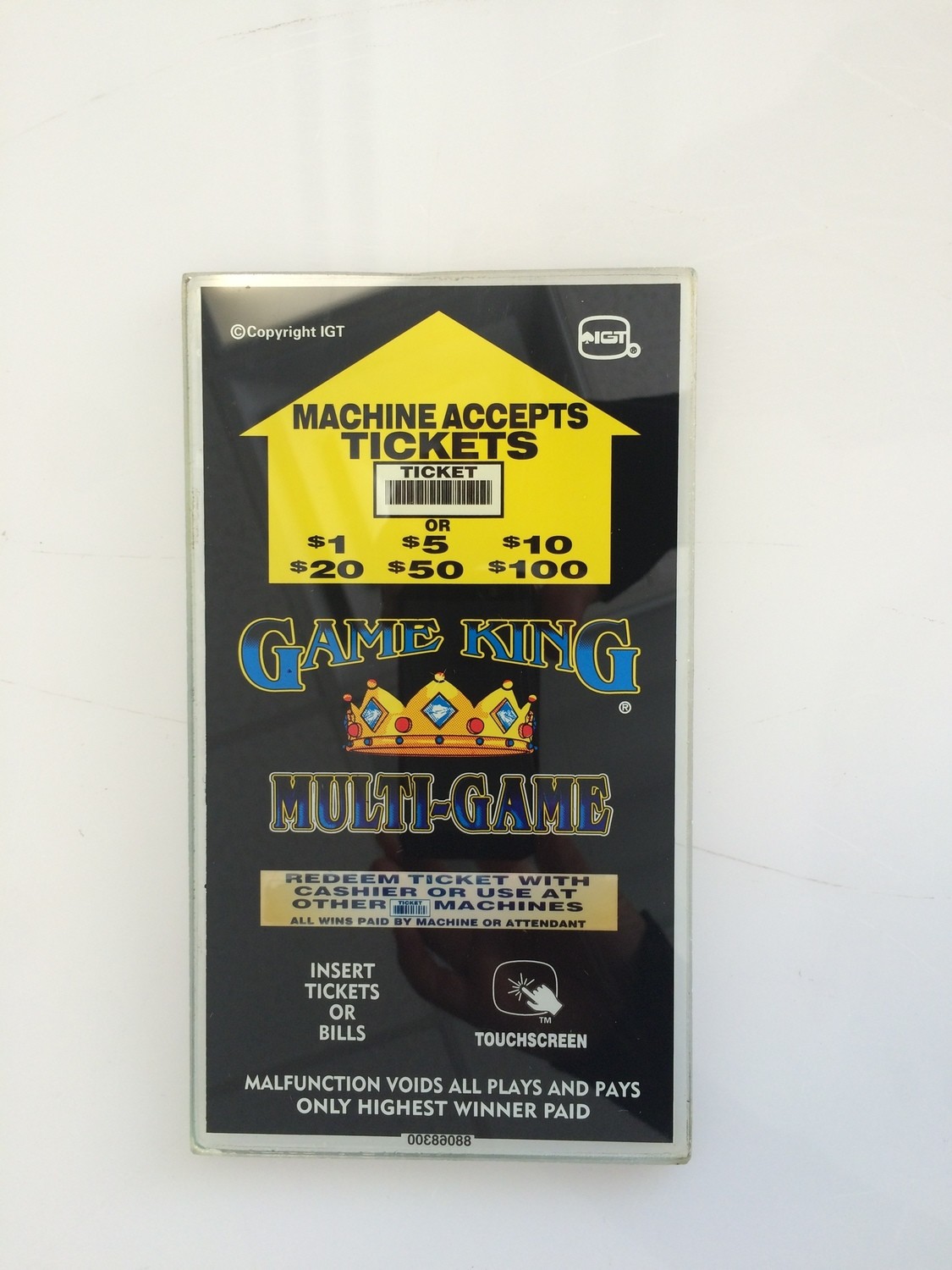 IGT I Game Plus Slant Top Denom Glass 88068300