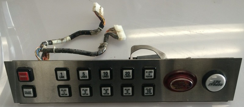 WMS BB1 Button Panel w/ Board and Harness (01-009788-13)
