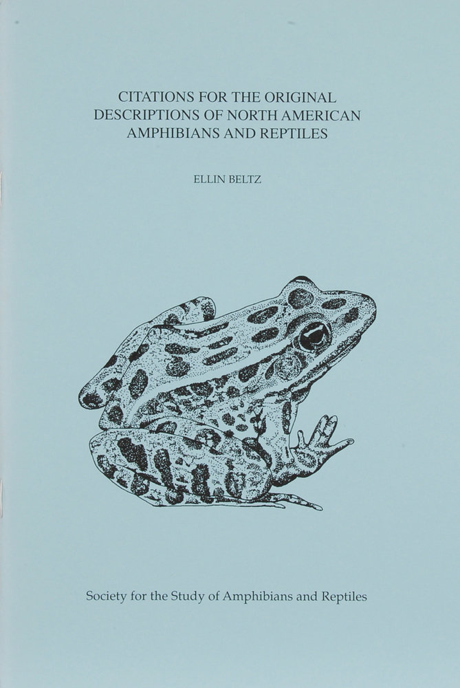 No. 24 Citations for the Original Descriptions of North American Amphibians and Reptiles