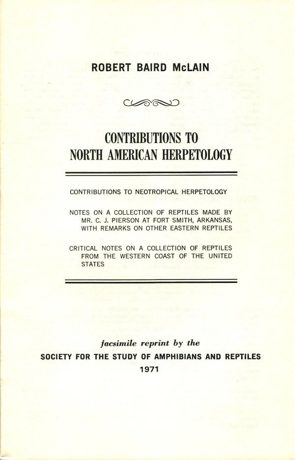 Contributions to North American Herpetology