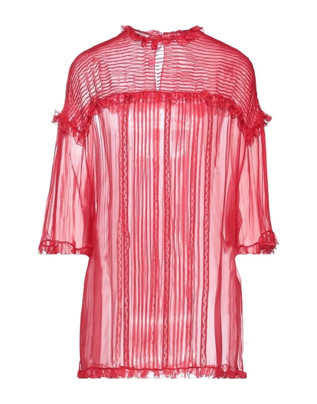 Джинсовая рубашка VALENTINO GARAVANI Шелк Красный