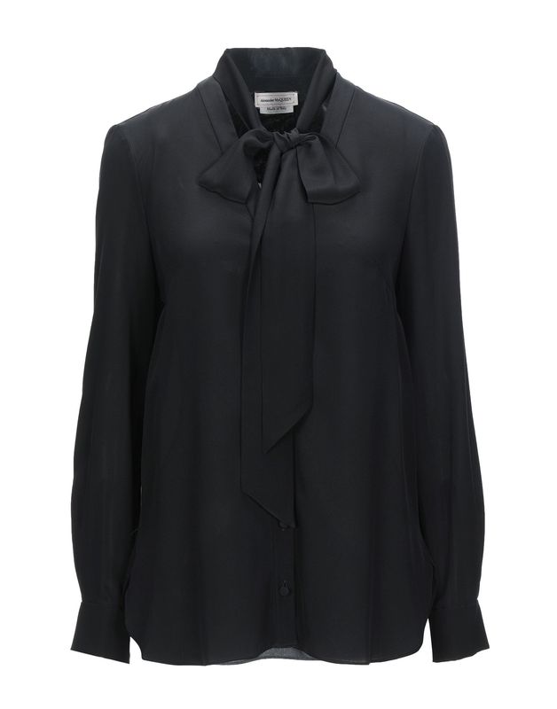 Блузка ALEXANDER MCQUEEN Шелк Чёрный