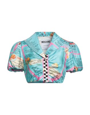 Блузка MOSCHINO Шелк Небесно-голубой
