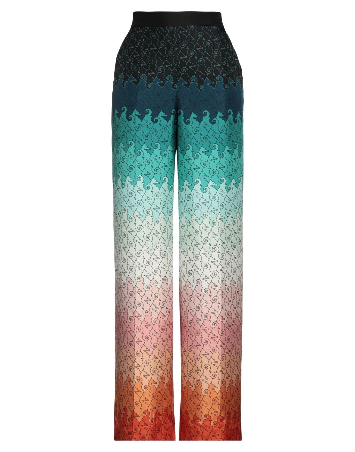 Брюки MARY KATRANTZOU Шелк Зелёный