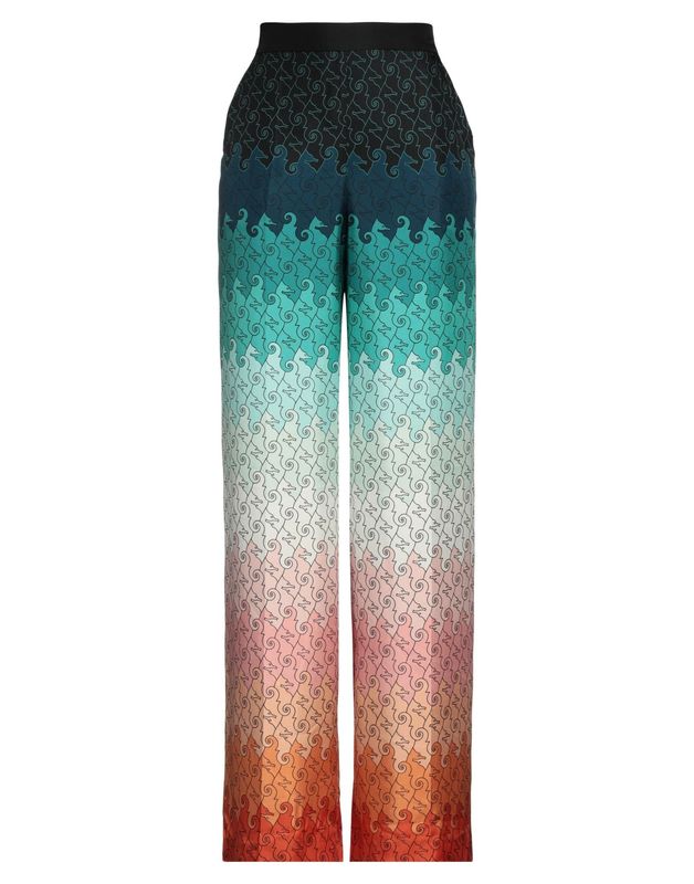 Брюки MARY KATRANTZOU Шелк Зелёный