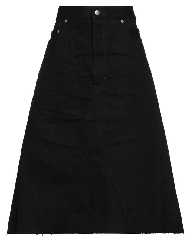 Джинсовая юбка RICK OWENS Хлопок Чёрный