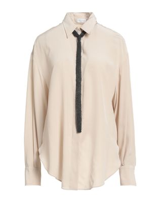 Рубашка BRUNELLO CUCINELLI Шелк Бежевый