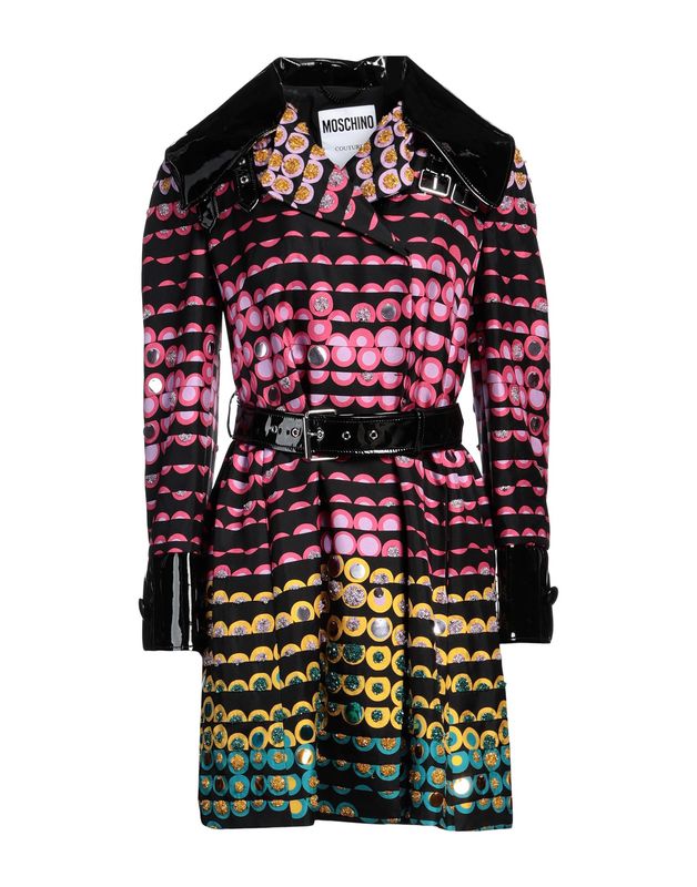 Плащ MOSCHINO Шелк Чёрный