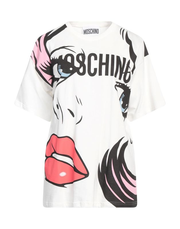 Футболка MOSCHINO Хлопок Гипсово-белый