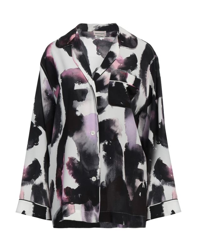 Рубашка ALEXANDER MCQUEEN Шелк Чёрный