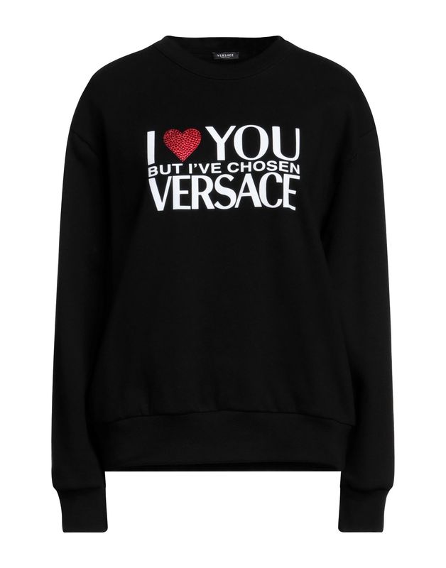 Толстовка VERSACE Хлопок Чёрный